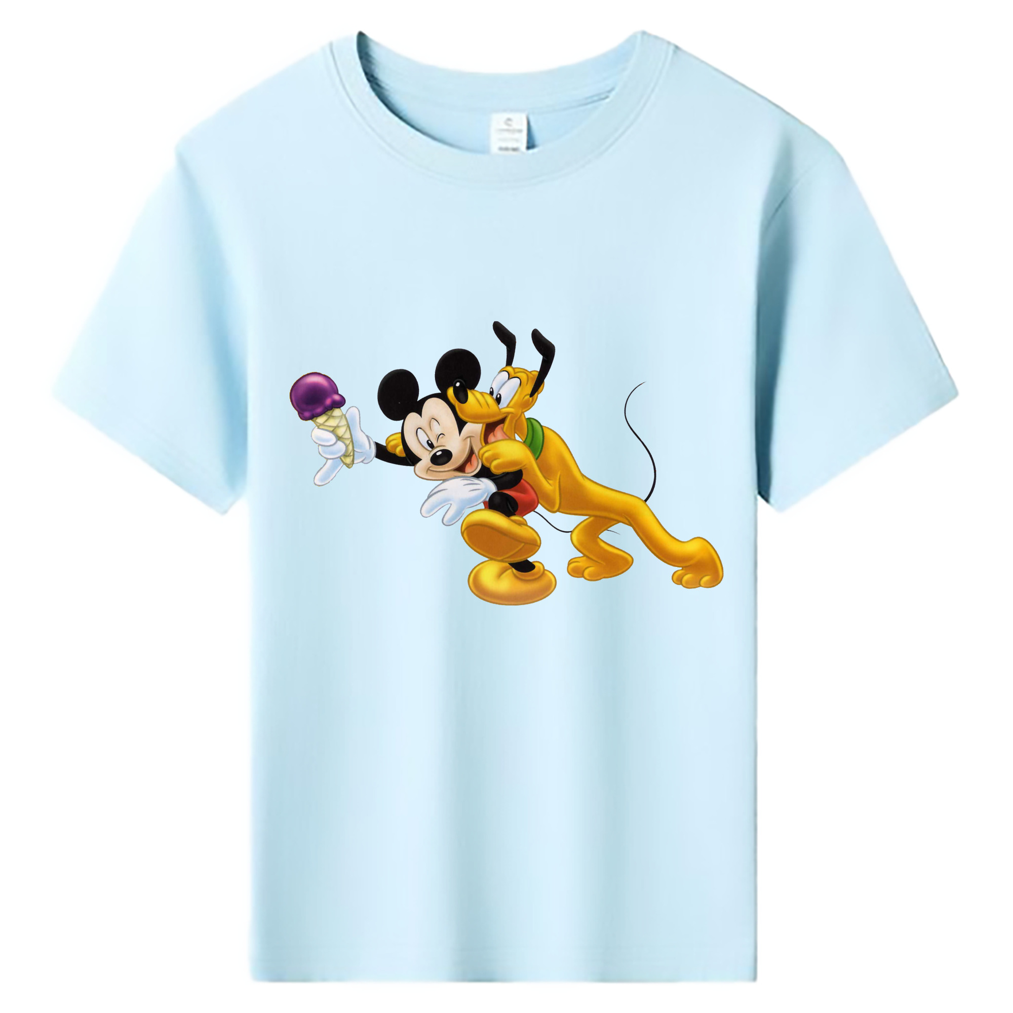 ミッキーマウス Mickey Mouse 綿100％キッズTシャツ（フロントプリント）